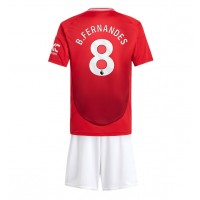 Manchester United Bruno Fernandes #8 Hemmatröja Barn 2024-25 Kortärmad (+ Korta byxor)